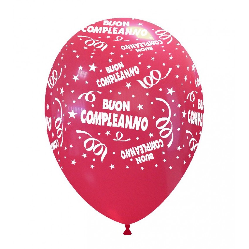 Palloncini Decorati 12" Buon Compleanno (globo)